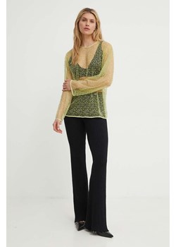 Samsoe Samsoe bluzka SAMALLY damska kolor zielony z aplikacją F24200140 ze sklepu ANSWEAR.com w kategorii Bluzki damskie - zdjęcie 173542847