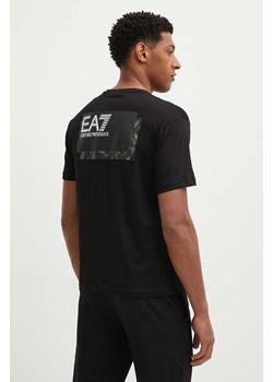EA7 Emporio Armani t-shirt bawełniany męski kolor czarny z nadrukiem PJVPZ.6DPT02 ze sklepu ANSWEAR.com w kategorii T-shirty męskie - zdjęcie 173543098