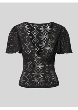 T-shirt z ażurowym wzorem model ‘TILDA’ ze sklepu Peek&Cloppenburg  w kategorii Bluzki damskie - zdjęcie 173543367