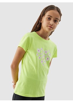 4F Koszulka w kolorze zielonym ze sklepu Limango Polska w kategorii Bluzki dziewczęce - zdjęcie 173545038