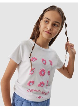 4F Koszulka w kolorze białym ze sklepu Limango Polska w kategorii Bluzki dziewczęce - zdjęcie 173547928