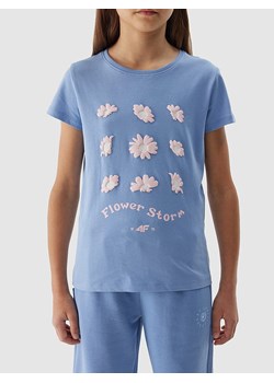 4F Koszulka w kolorze niebieskim ze sklepu Limango Polska w kategorii Bluzki dziewczęce - zdjęcie 173547935