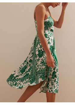 Mohito - Zielona sukienka midi z wiskozy - zielony ze sklepu Mohito w kategorii Sukienki - zdjęcie 173548576