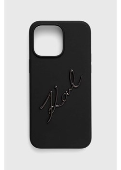 Karl Lagerfeld etui na telefon iPhone 15 Pro Max 6.7&apos;&apos; kolor czarny ze sklepu ANSWEAR.com w kategorii Etui - zdjęcie 173549547