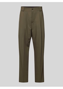 Spodnie z detalem z logo model ‘Tony’ ze sklepu Peek&Cloppenburg  w kategorii Spodnie męskie - zdjęcie 173553038