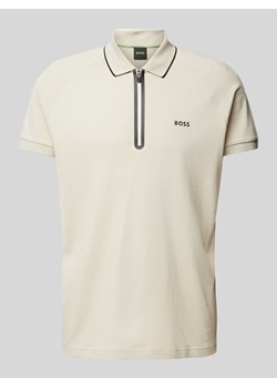 Koszulka polo kroju regular fit z fakturowanym wzorem model ‘Philix’ ze sklepu Peek&Cloppenburg  w kategorii T-shirty męskie - zdjęcie 173553119