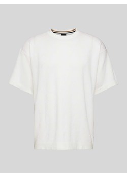 T-shirt z prążkowanym,okrągłym dekoltem model ‘Darimo’ ze sklepu Peek&Cloppenburg  w kategorii T-shirty męskie - zdjęcie 173553158