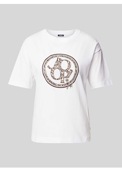 T-shirt z obszyciem z kamieni stras ze sklepu Peek&Cloppenburg  w kategorii Bluzki damskie - zdjęcie 173553188