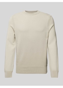 Sweter z dzianiny z fakturowanym wzorem model ‘Kaponski’ ze sklepu Peek&Cloppenburg  w kategorii Swetry męskie - zdjęcie 173553279
