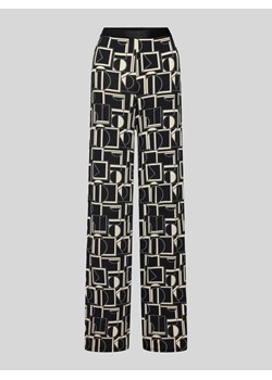 Spodnie materiałowe o kroju regular fit z graficznym wzorem ze sklepu Peek&Cloppenburg  w kategorii Spodnie damskie - zdjęcie 173553387
