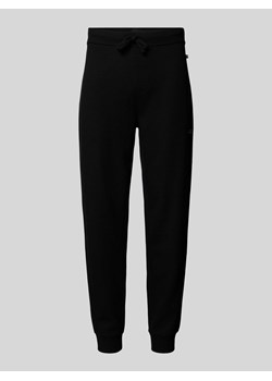 Spodnie dresowe z prążkowanymi wykończeniami ze sklepu Peek&Cloppenburg  w kategorii Spodnie męskie - zdjęcie 173553447