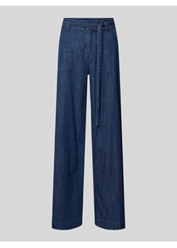 Jeansy z prostą nogawką i wiązanym paskiem model ‘Sienna’ ze sklepu Peek&Cloppenburg  w kategorii Jeansy damskie - zdjęcie 173553646
