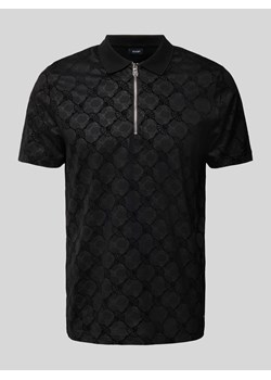 Koszulka polo o kroju slim fit z zamkiem błyskawicznym model ‘Benito’ ze sklepu Peek&Cloppenburg  w kategorii T-shirty męskie - zdjęcie 173553776
