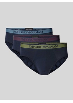 Slipy z elastycznym pasem z logo w zestawie 3 szt. ze sklepu Peek&Cloppenburg  w kategorii Majtki męskie - zdjęcie 173553848