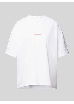 T-shirt o kroju oversized z nadrukiem z logo model ‘REYNA’ ze sklepu Peek&Cloppenburg  w kategorii Bluzki damskie - zdjęcie 173554095