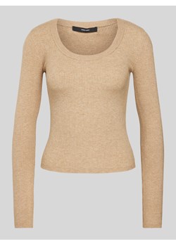 Sweter z dzianiny z okrągłym dekoltem ze sklepu Peek&Cloppenburg  w kategorii Bluzki damskie - zdjęcie 173554158
