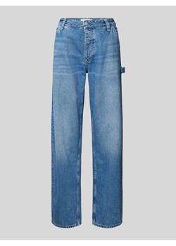 Jeansy z prostą nogawką i pętlą na młotek ze sklepu Peek&Cloppenburg  w kategorii Jeansy damskie - zdjęcie 173554227