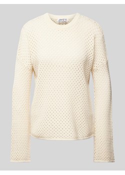 Sweter z dzianiny o kroju oversized z ażurowym wzorem ze sklepu Peek&Cloppenburg  w kategorii Swetry damskie - zdjęcie 173554358
