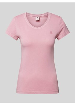 T-shirt o kroju slim fit z detalem z logo model ‘Overdyed’ ze sklepu Peek&Cloppenburg  w kategorii Bluzki damskie - zdjęcie 173554907