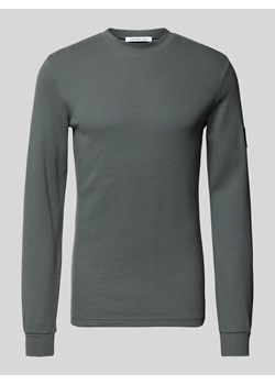 Bluzka z długim rękawem i prążkowanymi wykończeniami ze sklepu Peek&Cloppenburg  w kategorii T-shirty męskie - zdjęcie 173554958