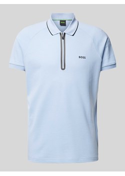 Koszulka polo kroju regular fit z fakturowanym wzorem model ‘Philix’ ze sklepu Peek&Cloppenburg  w kategorii T-shirty męskie - zdjęcie 173555015