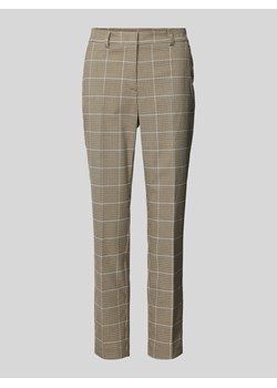 Spodnie do garnituru o kroju tapered fit ze wzorem w kratę glencheck ze sklepu Peek&Cloppenburg  w kategorii Spodnie damskie - zdjęcie 173555168