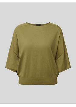 Sweter z dzianiny z prążkowanym pasem model ‘DILARY’ ze sklepu Peek&Cloppenburg  w kategorii Bluzki damskie - zdjęcie 173555325