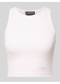 Top krótki z nadrukiem z logo model ‘AYLA’ ze sklepu Peek&Cloppenburg  w kategorii Bluzki damskie - zdjęcie 173555608