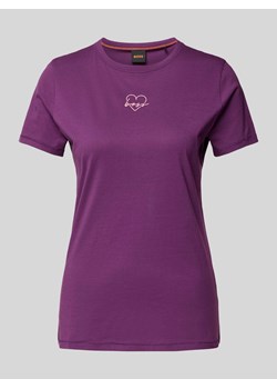 T-shirt z nadrukiem z logo model ‘Elogo’ ze sklepu Peek&Cloppenburg  w kategorii Bluzki damskie - zdjęcie 173555646