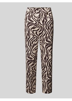 Spodnie materiałowe ze zwierzęcym nadrukiem ze sklepu Peek&Cloppenburg  w kategorii Spodnie damskie - zdjęcie 173555946