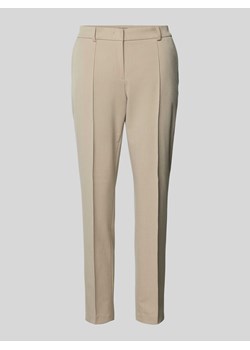 Spodnie do garnituru o kroju tapered fit z przeszytymi zakładkami w pasie ze sklepu Peek&Cloppenburg  w kategorii Spodnie damskie - zdjęcie 173556225