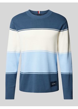 Sweter z dzianiny z naszywką z logo ze sklepu Peek&Cloppenburg  w kategorii Swetry męskie - zdjęcie 173556227