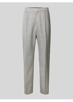 Spodnie do garnituru z wiskozy ze wzorem w kratę glencheck model ‘Peter’ ze sklepu Peek&Cloppenburg  w kategorii Spodnie męskie - zdjęcie 173556245