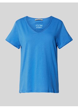 T-shirt z dekoltem w zaokrąglony serek ze sklepu Peek&Cloppenburg  w kategorii Bluzki damskie - zdjęcie 173556306