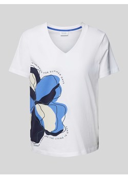 T-shirt z nadrukowanym motywem ze sklepu Peek&Cloppenburg  w kategorii Bluzki damskie - zdjęcie 173556355