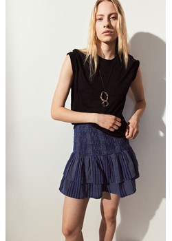 H & M - Falbaniasta spódnica z elastycznym marszczeniem - Niebieski ze sklepu H&M w kategorii Spódnice - zdjęcie 173557276