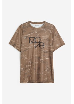 H & M - T-shirt sportowy DryMove - Beżowy ze sklepu H&M w kategorii T-shirty męskie - zdjęcie 173557856