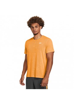 Męska koszulka do biegania Under Armour UA Launch Splatter SS - pomarańczowa ze sklepu Sportstylestory.com w kategorii T-shirty męskie - zdjęcie 173559097