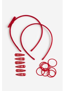 H & M - Szkolny zestaw do włosów 16-częściowy - Czerwony ze sklepu H&M w kategorii Opaski dziecięce - zdjęcie 173559229