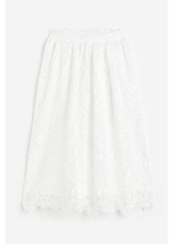 H & M - Trapezowa spódnica z koronki - Biały ze sklepu H&M w kategorii Spódnice - zdjęcie 173559256