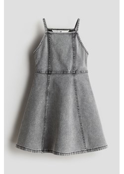H & M - Dżersejowa sukienka o wyglądzie denimu - Szary ze sklepu H&M w kategorii Sukienki dziewczęce - zdjęcie 173559287
