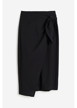 H & M - Spódnica kopertowa z bawełny - Czarny ze sklepu H&M w kategorii Spódnice - zdjęcie 173559296