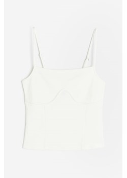 H & M - Top w stylu gorsetowym - Biały ze sklepu H&M w kategorii Bluzki damskie - zdjęcie 173559308