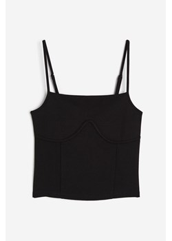 H & M - Top w stylu gorsetowym - Czarny ze sklepu H&M w kategorii Bluzki damskie - zdjęcie 173559335