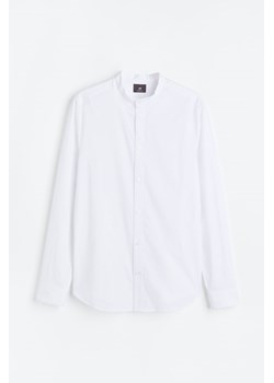 H & M - Koszula ze stójką Muscle Fit - Biały ze sklepu H&M w kategorii Koszule męskie - zdjęcie 173559339