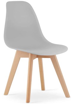 Zestaw szarych skandynawskich nowoczesnych krzeseł 4 szt. - Lajos ze sklepu Edinos.pl w kategorii Krzesła - zdjęcie 173559557