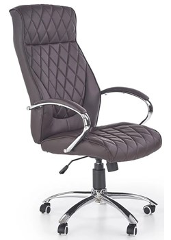Pikowany brązowy fotel obrotowy - Sevian ze sklepu Edinos.pl w kategorii Krzesła biurowe - zdjęcie 173559695