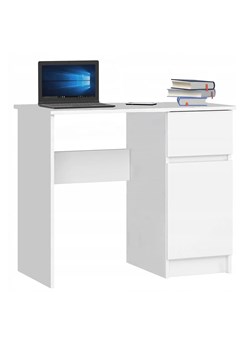 Białe minimalistyczne biurko komputerowe - Akos ze sklepu Edinos.pl w kategorii Biurka dziecięce - zdjęcie 173559806