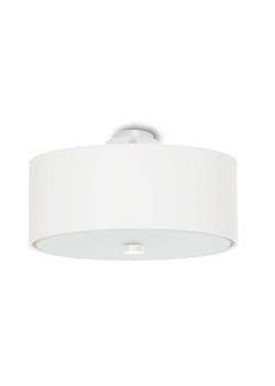 Biały minimalistyczny okrągły plafon 30 cm - EX661-Skalo ze sklepu Edinos.pl w kategorii Lampy sufitowe - zdjęcie 173559975
