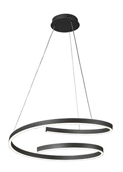 Czarna duża lampa wisząca LED nad stół - A496-Zaxa ze sklepu Edinos.pl w kategorii Lampy wiszące - zdjęcie 173560697